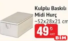 KUPLU BASKILI MİDİ HURÇ 52X28X21 CM